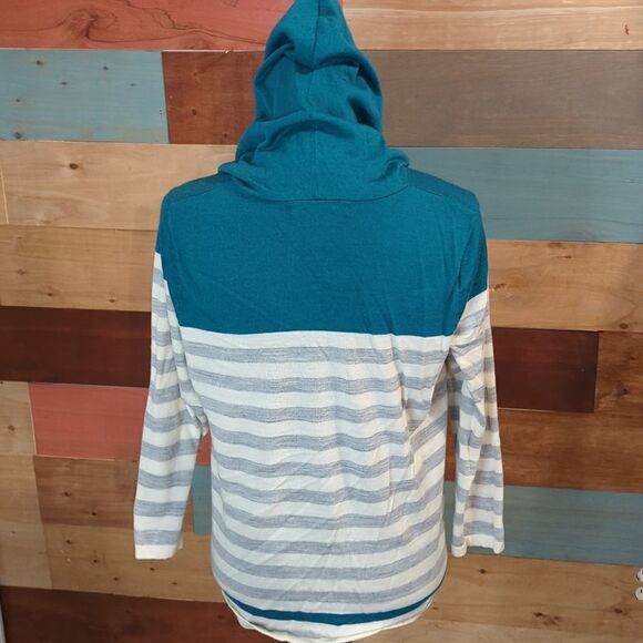 XL WOOL blend Calvin Klein pullover hooded sweatshirt lightweight - Picture 3 of 5